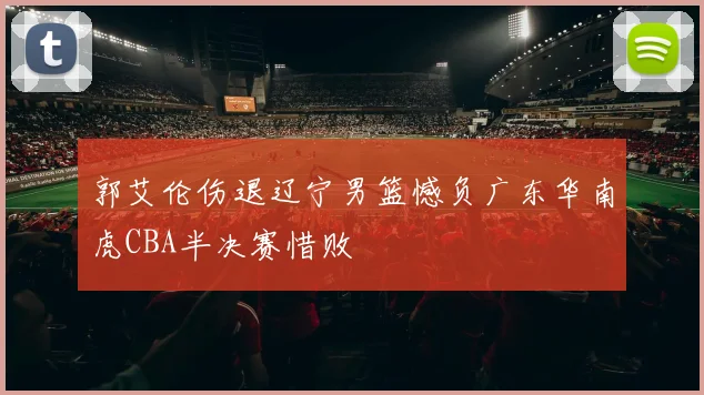 郭艾伦伤退辽宁男篮憾负广东华南虎CBA半决赛惜败
